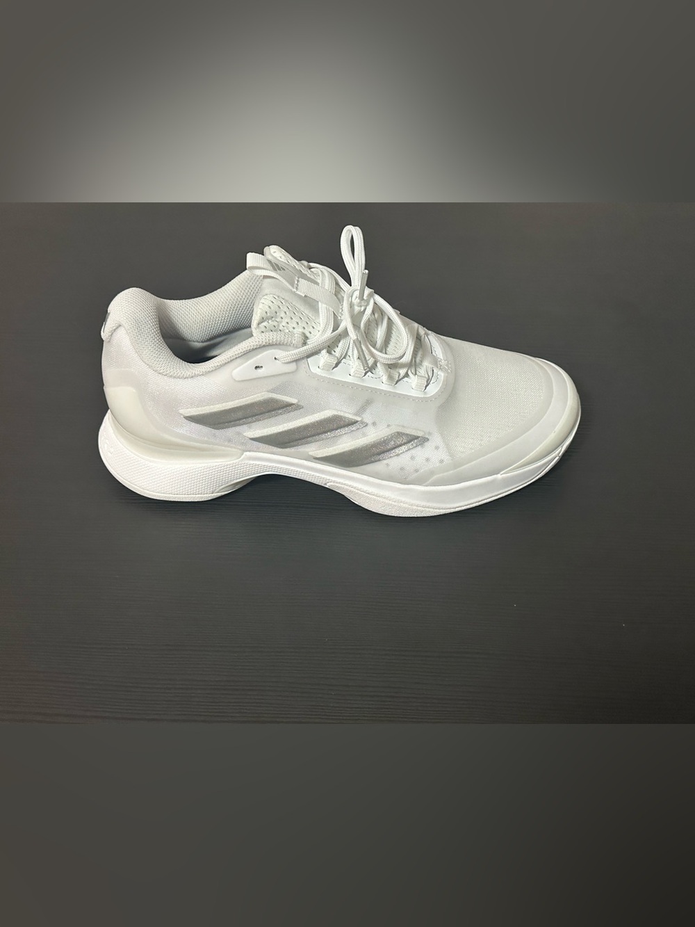 adidas White Mesh Court Sneakers - Picture 2 of 7